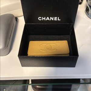 Chanel Tan Leather Card Holder